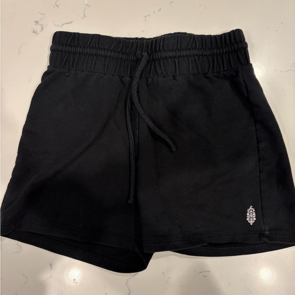 Free People Black Athletic Shorts